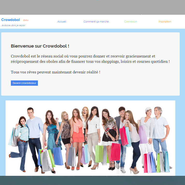 crowdobol's profile picture. Plate-forme innovante de crowdfunding de don entre particuliers consistant à donner et recevoir de tous des oboles pour renforcer son pouvoir d'achat.