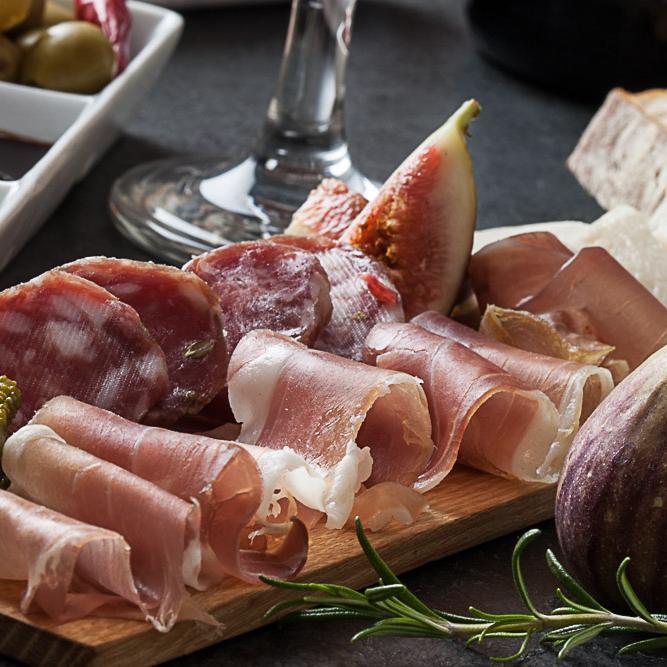 Kitchen Garden Produce, from salami to pickled pears, air dried ham to membrillo.
