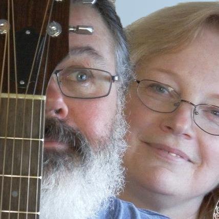 Russ Hosley: Lead guitarist. Singer. 30 years of songwriting. Christian. Coffee addict. Avid reader. Bookseller. Guitar enthusiast. Jane Dunkin: Everything else