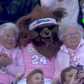 The @PinkGrandmas who lovingly cheer for their Utah Jazz, and always in pink!