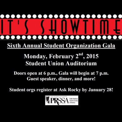A night hosted by @utoledoprssa dedicated to recognizing the hard work of all the student leaders and organizations February 2nd, 2015 7-9 p.m