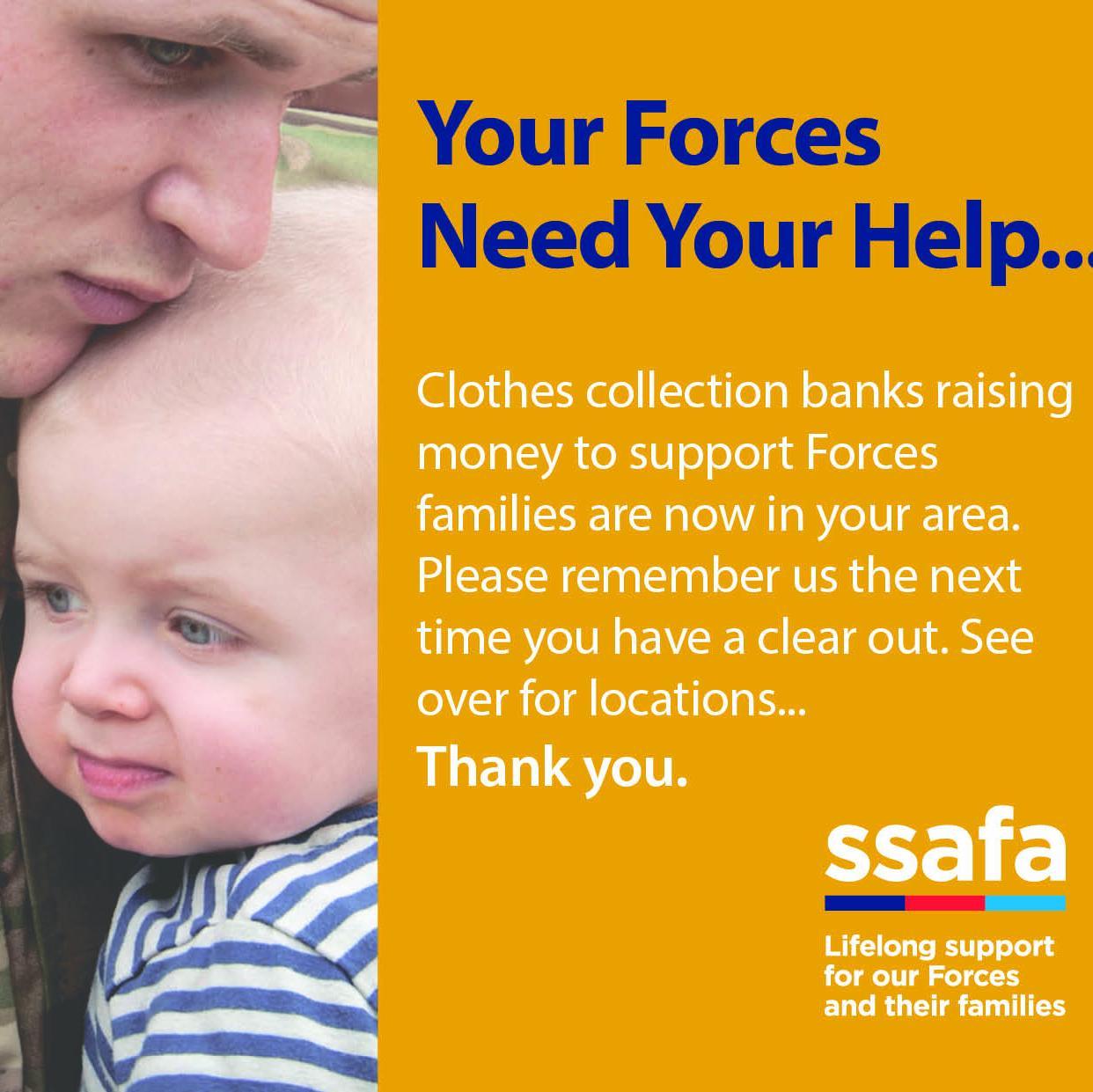 Textile Clothing Banks in Support of SSAFA