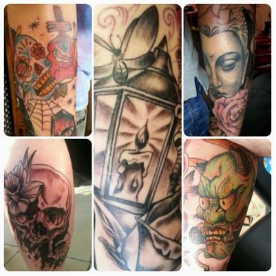 Follow @dotworkink the owner of The Tattoo Emporium
@jfeb_ox runs this page.