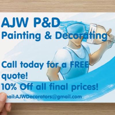 AJW painting & decorating 
Based in newcastle North Shields 
Cover all types of painting and decorating 
•interior
•exterior
•garden fences
•Deckings 
•w