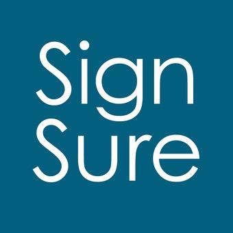 SignSure is a mobile application that provides a secure method for signing, storing, sending and printing documents with your tablet.