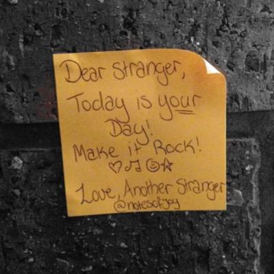 notesofjoy's profile picture. just a stranger trying to make other strangers smile || tweet me a pic if you find a note or leave some of your own positive post-its around to spread the joy!