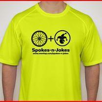 Spokes N' Jokes is a non competitive bike group open to people who want discuss sports, politics, careers, and complain about their spouses.