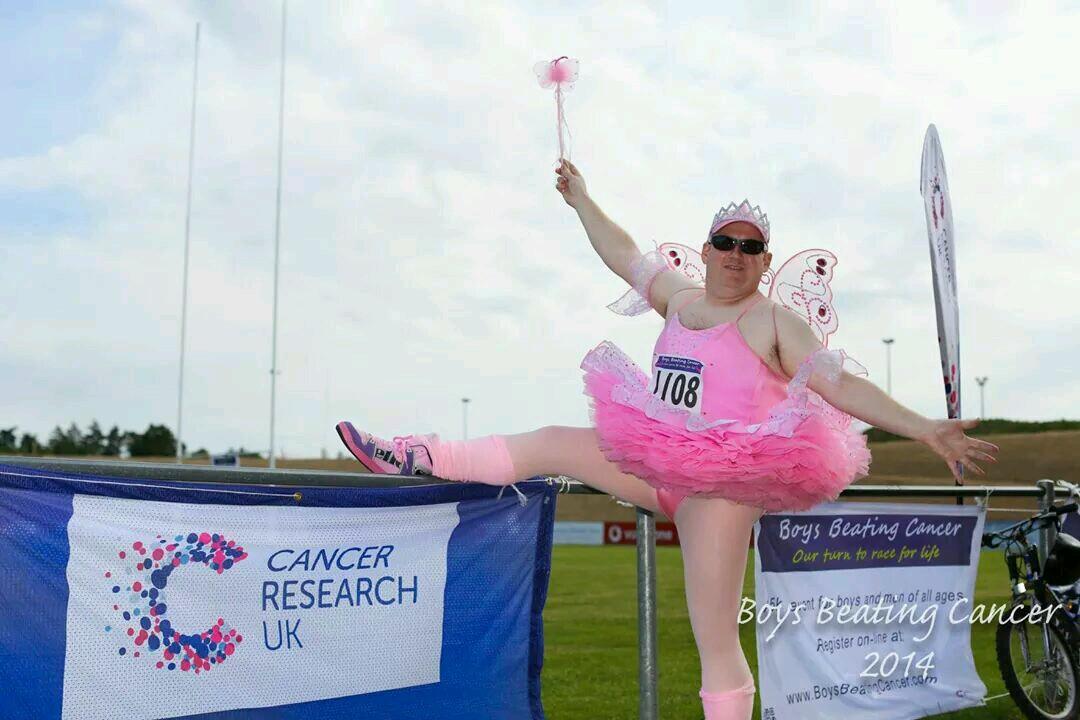 Raising money for charity. In a tutu! :)