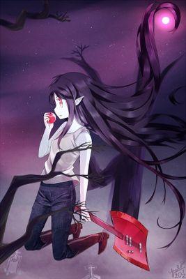 I'm Marceline, the vampire queen. [hiss] No one goes to the nightosphere! Bff: @shmowzow_guy #single