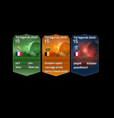 Bienvenue sur Fut Légends Stock , nous sommes une équipe de vendeurs de crédits fifa ultima team sur ps3 ps4 xbox et xbox one , merci a tous #FLS