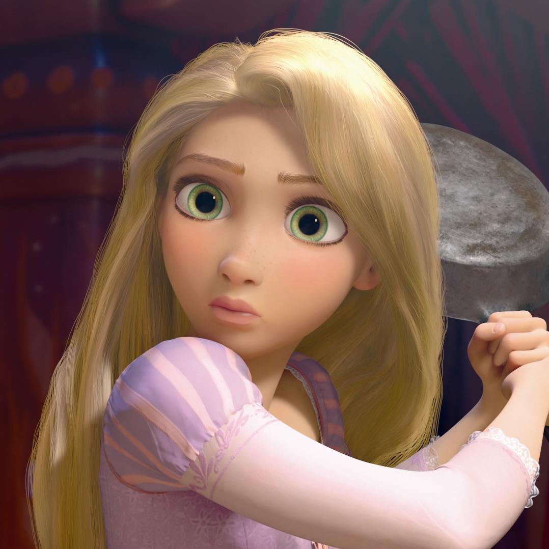Hello,I'm Rapunzel. I have extremly long hair that I can make a hiding place :D! I'LL HIT ANYONE WITH A FRYING PAN!! Frying pans...Who knew?