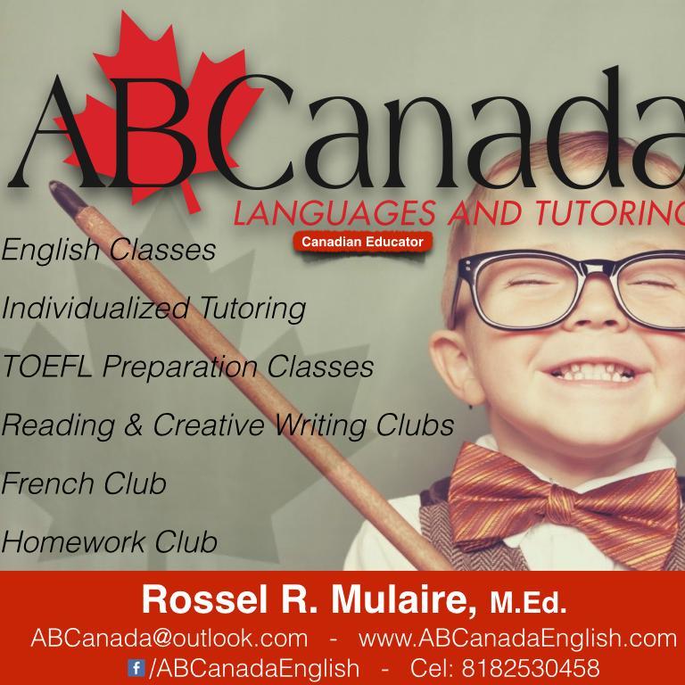 English Classes, Private Tutoring, TOEFL Preparation, Writing/Reading/Homework Clubs, Document Proofreading/Editing, and Ghostwriting....and more!