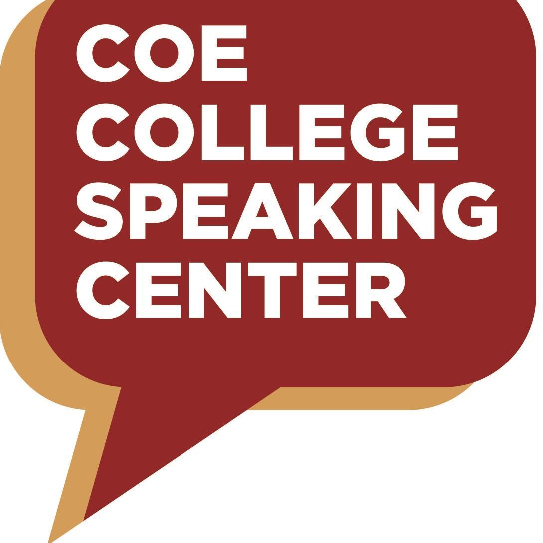 Coe Speaking Center is located at Coe College in Cedar Rapids, Iowa. We are on campus to help students and faculty with oral presentations.