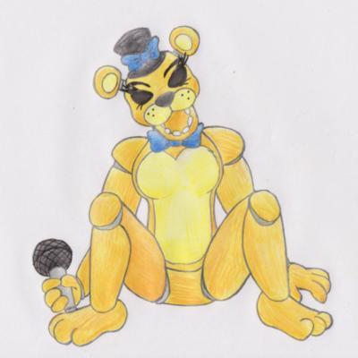 Ola crianças! Meu nome é Golden Girl, o lado feminino de Golden Freddy! Gosto muito de cantar e fazer as crianças se divertirem!