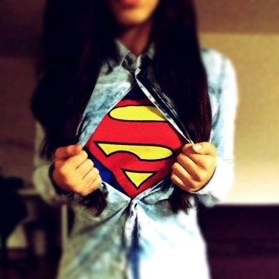 Girl wearing superman t shirt tumblr hot sale