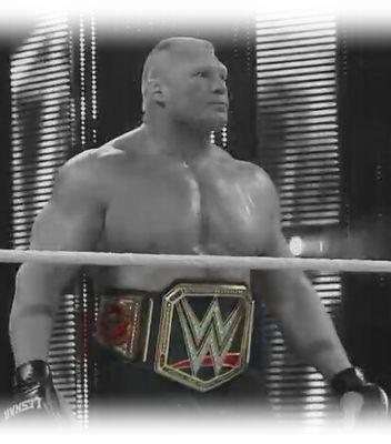 Brock Lesnar; The Beast Incarnate. Destroying all; simply because he can. This is why he's The WWE World Heavyweight Champion.