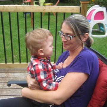 In love with the 2 men in my life! My husband and son!