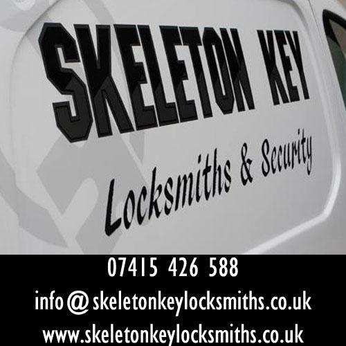 07415 426 588: Skeleton Key Locksmiths and Security is a genuine independent local locksmith, serving Yeovil, Somerset and Dorset.