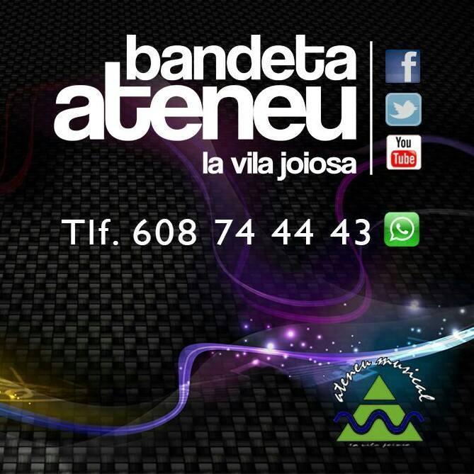 Quieres hacer una BUENA fiesta? Nosotros nos encarganos de la música! Llama al 608744443 o envia un correo a: bandeta-ateneulavila@hotmail.com