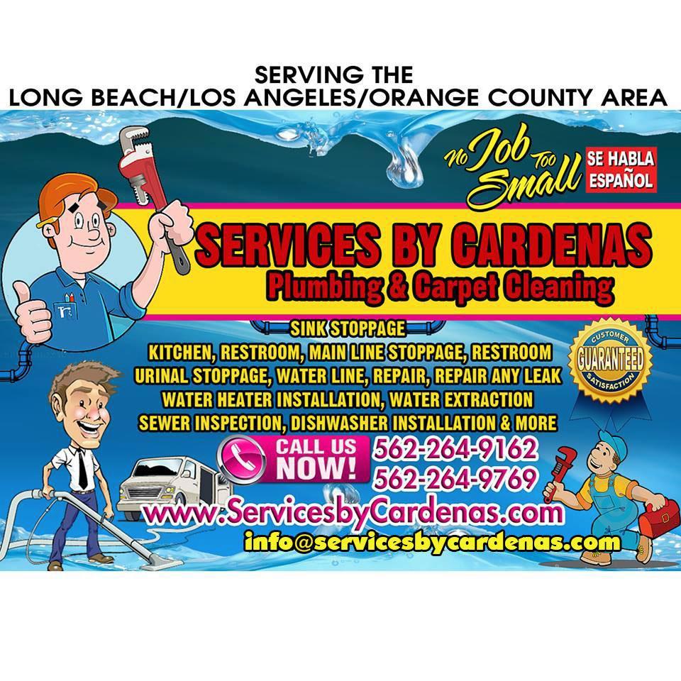 http://t.co/7XyP2uQFAp
info@servicesbycardenas.com
+1.5622649162
+1.5622649769
CALL US NOW!!!
24/7 Emergency!
PLUMBING SERVICE.
CARPET CLEANING SERVICE.