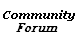 community_forum's profile picture. 