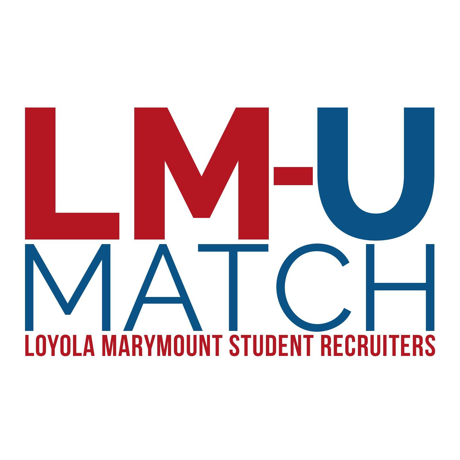 LM-UMatch is a student-run recruiting service at Loyola Marymount University. Email us at umatchlmu@gmail.com to get started!
 website https://t.co/bbem9zVbEL