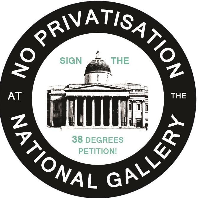 Campaign by workers fighting privatisation at Shell-sponsored National Gallery, London, Uk #noprivatisation #ReinstateCandy @PCSCultureGroup