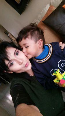 Makeup artist, happy young mother, in love with the best husband ever