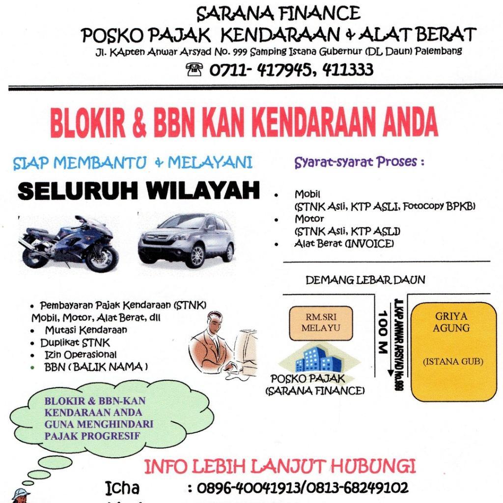 sarana_finance's profile picture. Membantu & Melayani Pengurusan Pajak Kendaraan