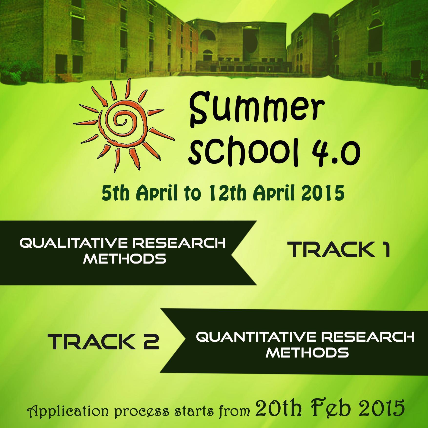 Summer School @IIMA for Research Methodologies. Applications open 20th Feb
