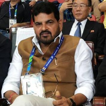 I am an Indian politician and currently member of 16th Lok Sabha from BJP. i am  the President of Wrestling Federation of India(WFI)