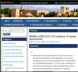 Contenidos útiles para la práctica profesional en los registros de la propiedad y mercantiles de España.
 http://t.co/7ysST9QGdq