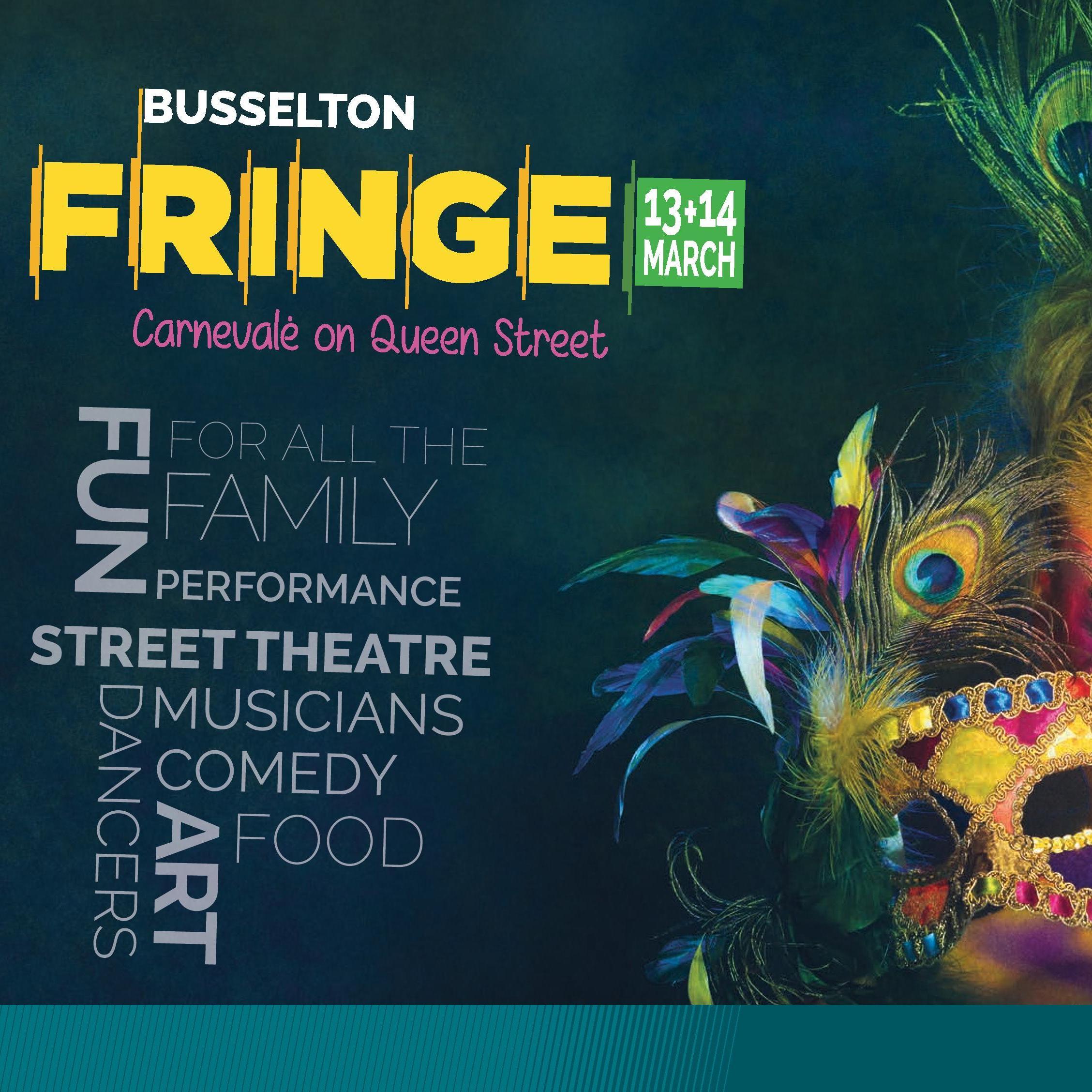 Busselton Fringe 2015 will take over the Main Street of Busselton in the Cultural Precinct on Friday March 13th and Saturday March 14th.