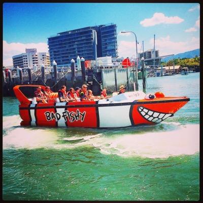 Ride the Bad Fishy jet boat in Cairns for an exciting tour of the stunning Trinity Inlet. With spins, slides, speed and stunts the adventure is extreme and fun!