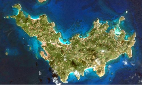The sunny island of St. Barthélemy