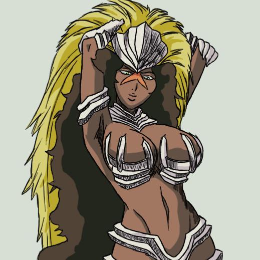 Arrancar #55, Mila Rose is so devoted to her Lady Harribel that she can even put up with those two other idiots in Tres Bestias