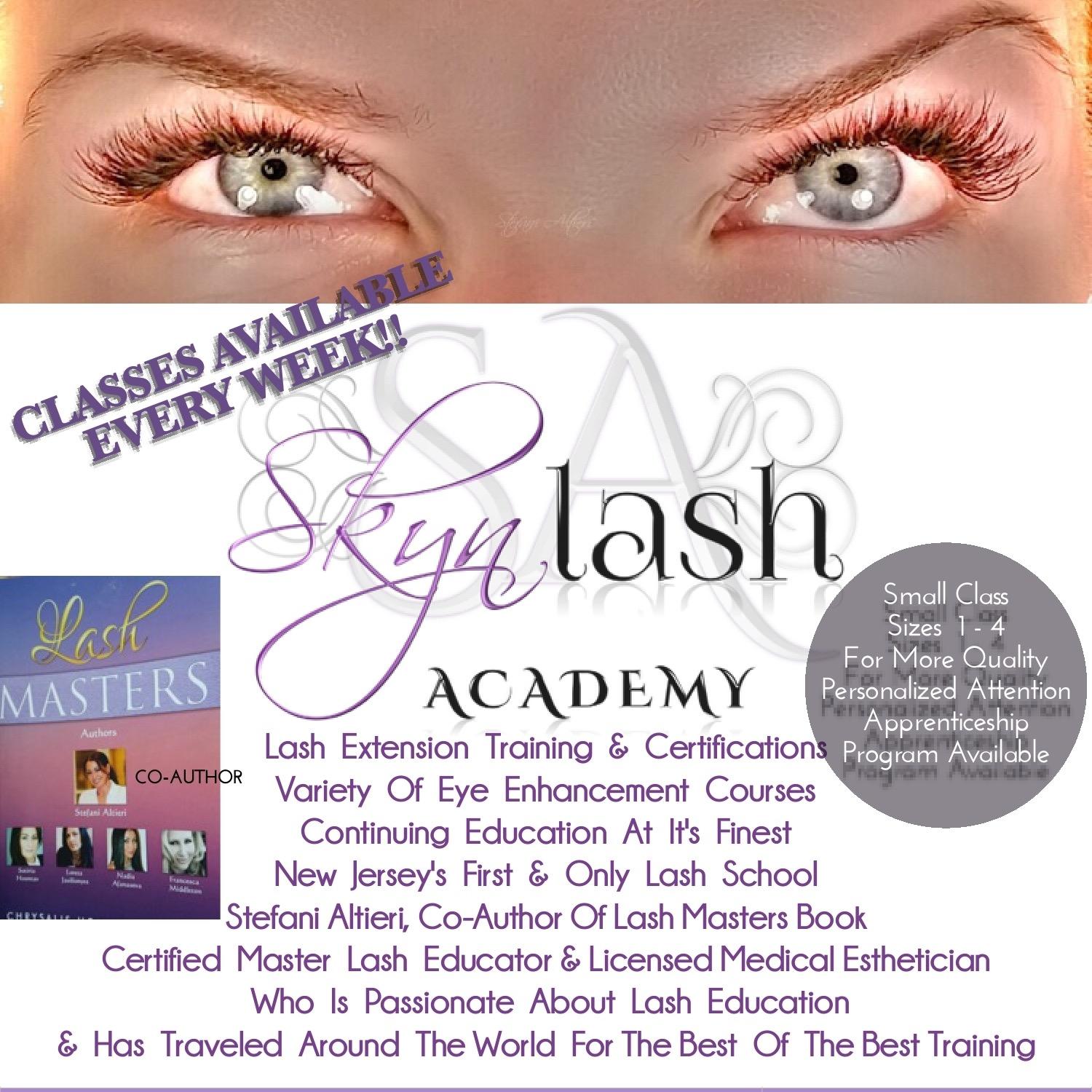 SkynLashAcademy's profile picture. NJ'S FIRST LASH TRAINING ACADEMY &
ADVANCED SKINCARE COURSES
Like Us on Facebook! - Instagram: SkynlashAcademy