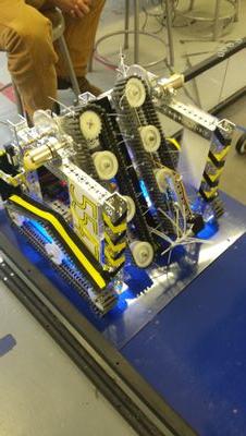 Third-year FTC team consisting of Caleb Birchfield, Taylor Hathcoat, Cameron McCrary, Cristo Sanchez, and Shelbie Shoemaker. For Monty.