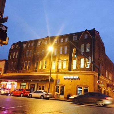 The historic Chesapeake Building is a multi-use facility featuring two restaurants, class-A event and commercial spaces, and 6 residential apartments