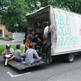 Public Social University is a forum for free, all-ages learning that nurtures and celebrates the curiosity, creativity, and knowledge of people and communities.