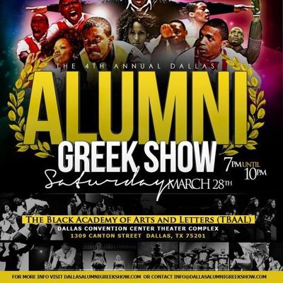 5th ANNUAL DALLAS ALUMNI GREEK SHOW|| $4000 Cash and Prizes will be awarded! #DallasAlumniGreekShow - Sat. March 26, 2015