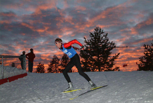 Truckee High School girls and boys Nordic ski team.  State Champions!