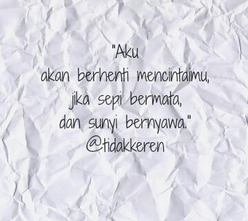 Suatu hari nanti akan ada seseorang yang berawal nothing jadi something dan berakhir everlasting.