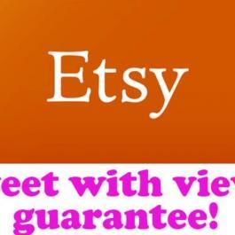 I will give you an etsy marketing tweet to promote your etsy store giving you thousands of views to your etsy shop for $5