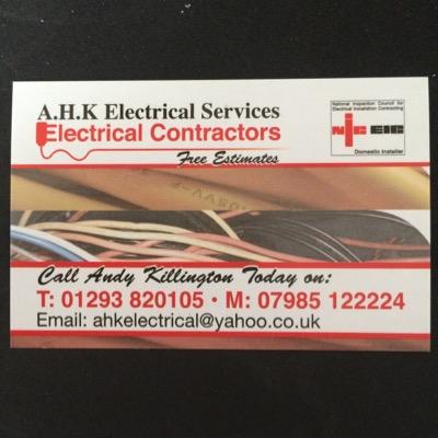 #Electrician based in #Horley, #Crawley. We pride ourselves on our quality, safety and good customer relations. Call Andy today for a free quote