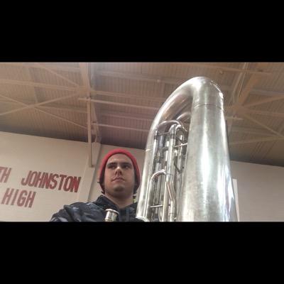 Principal tuba player in the hough high school wind ensemble