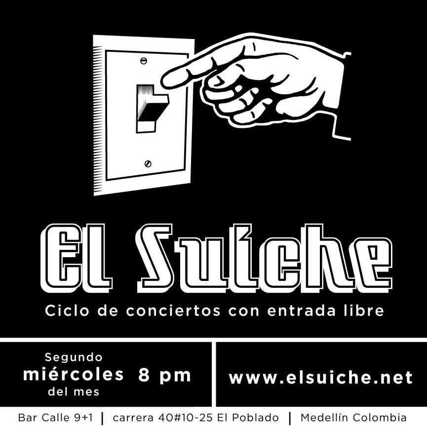 elsuiche's profile picture. Ciclo mensual de conciertos de proyectos musicales de Medellín.  https://t.co/B1RcunXOzM y https://t.co/0S9NSN6ysR, http://t.co/ximM5s0UK0