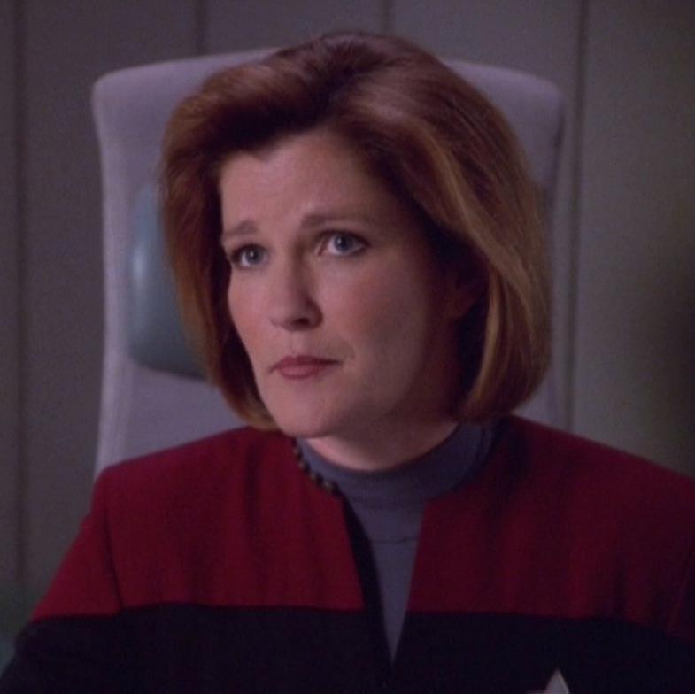 Was the captain of the Voyager, was suck in the Delta Quadrant but now at home as admiral. In love with @AdmrlWillRiker