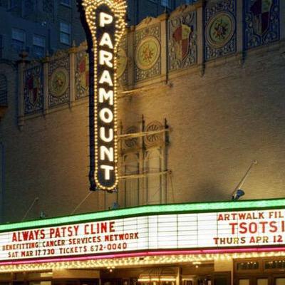 The landmark Paramount Theatre is a restored and renovated 1930s movie palace now serving as a live performance venue and repertory film house.