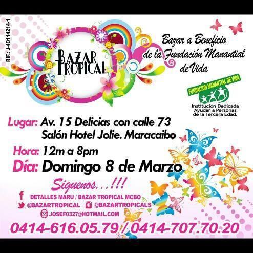 BazarTropical's profile picture. Mariely Maldonado, Organizadora del Bazar Tropical, Gerente de Detalles & Inversiones Maru C.A., Directora de la Fundación Manantial de Vida